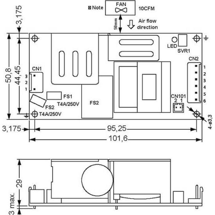 Thumbnail - MeanWell, Spannungswandler, AC/DC-Netzteilbaustein, open frame EPP-200-24 25.2 V/DC 8.4 A Ausgangsspannung regelbar