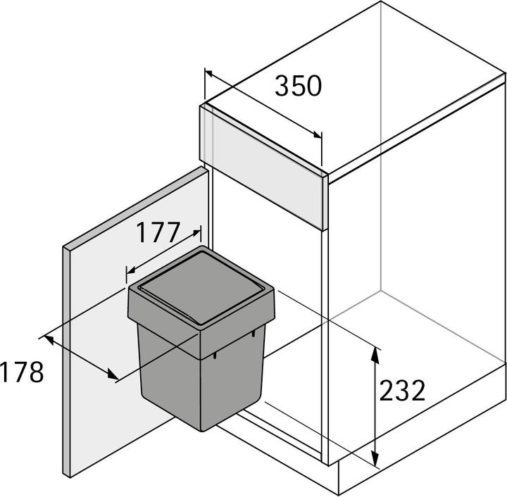 Actual product image Hettich Abfallsystem Bin.it Swing (5 l)