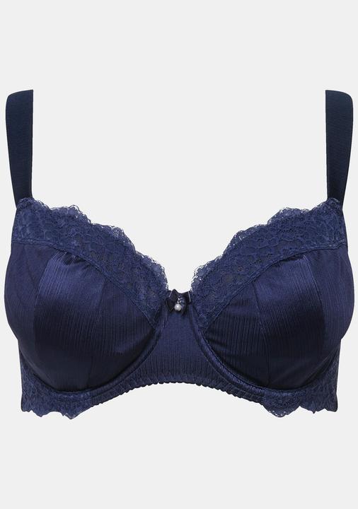 Actual product image Ulla Popken Satin and Lace Underwire Bra (85 E)