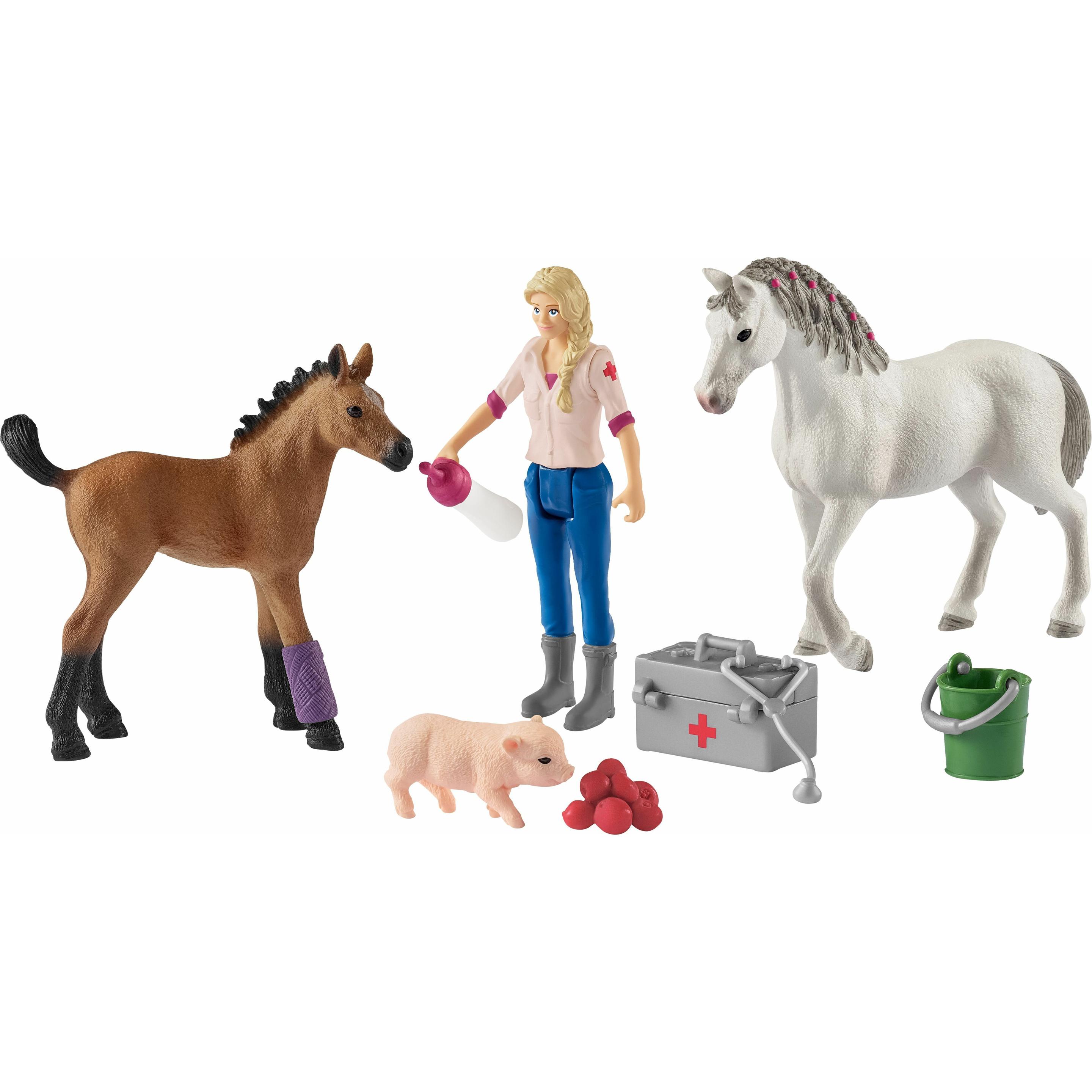 Thumbnail - Schleich Tierarzt besucht Merrie und Veulen