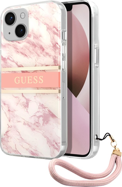 Produktbild Guess Hard Cover Marble Stripe with Strap (Apple iPhone 13 mini)