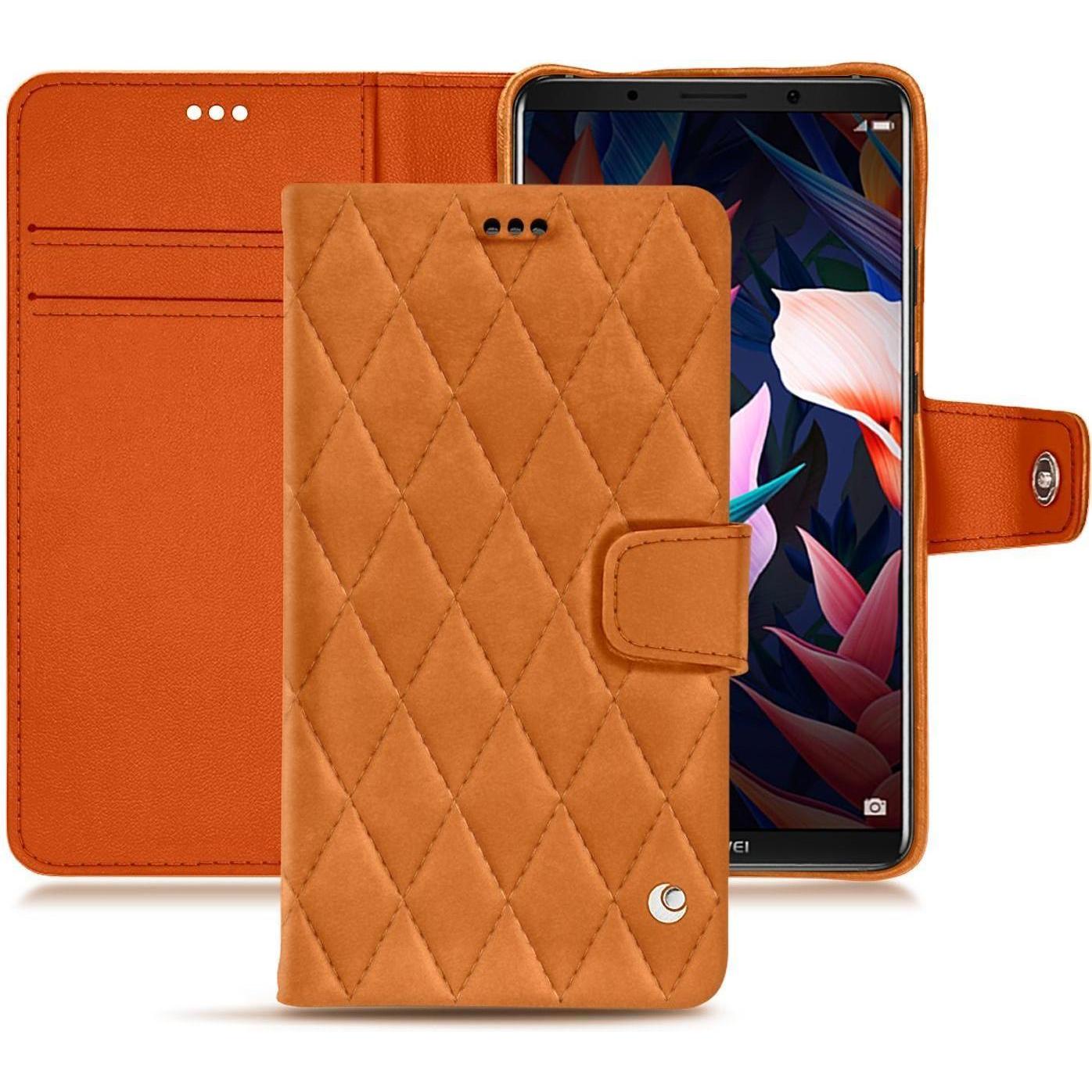 Noreve Lederschutzhülle Wallet (Huawei Mate 10 Pro), Smartphone Hülle, Orange