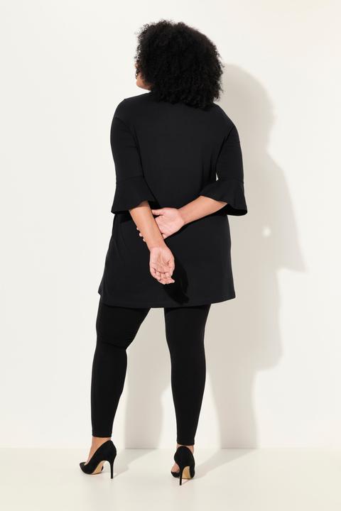 Actual product image Ulla Popken V-Neck Tulip Sleeve Knit A-line Pocket Tunic (50, 52)