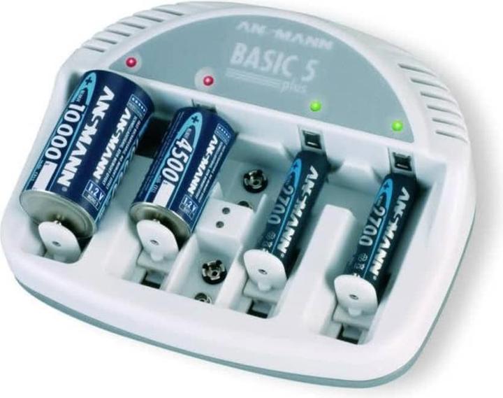 Produktbild Ansmann Basic 5 Plus (4 Stk., 9V Block, Ladegerät ohne Akku)