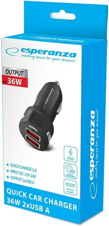 Produktbild Esperanza EZ110 Autoladegerät Auto Schwarz