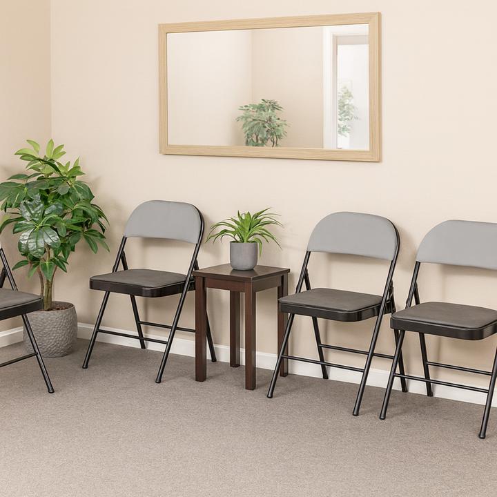 Produktbild HTI-Living 2er Set Klappstühle mit Polsterung Metallgestell und Samtbezug