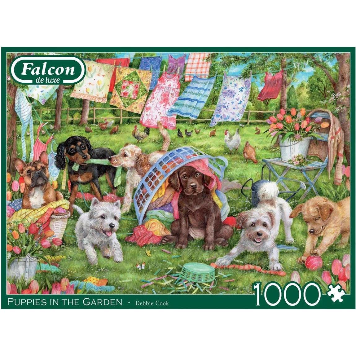 Thumbnail - Falcon Puppies in the Garden (1000 Teile)