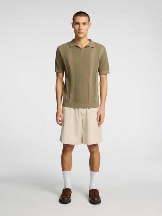 Image du produit Selected Slhchanning Ss Knit Structure Open Polo (L)