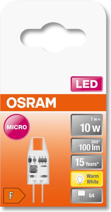 Image du produit Osram Star Pin Micro (G4, 1 W, 100 lm, 1 x, F)