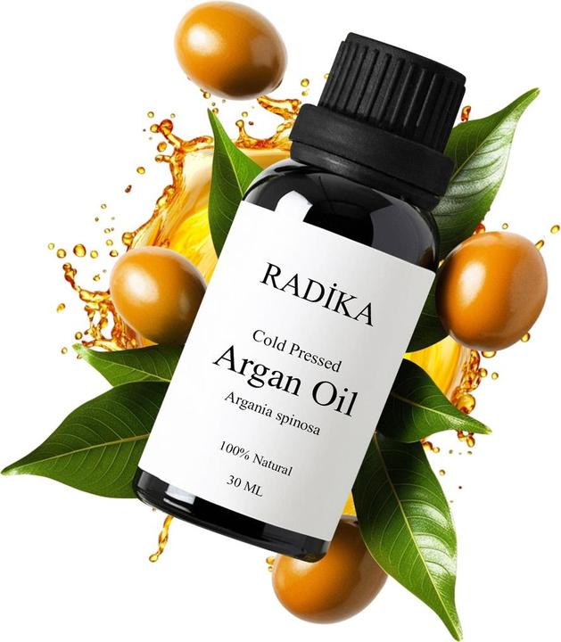 Image du produit Radika Huile d'argan, pressée à froid, 100% pure, BIO, naturelle, 30 ml (Huile pour le corps, 30 ml)