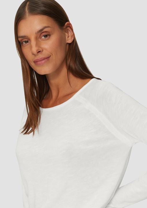 Actual product image S.Oliver T-Shirt Langarmshirt mit Flammgarnstruktur und Raglanärmeln (46)