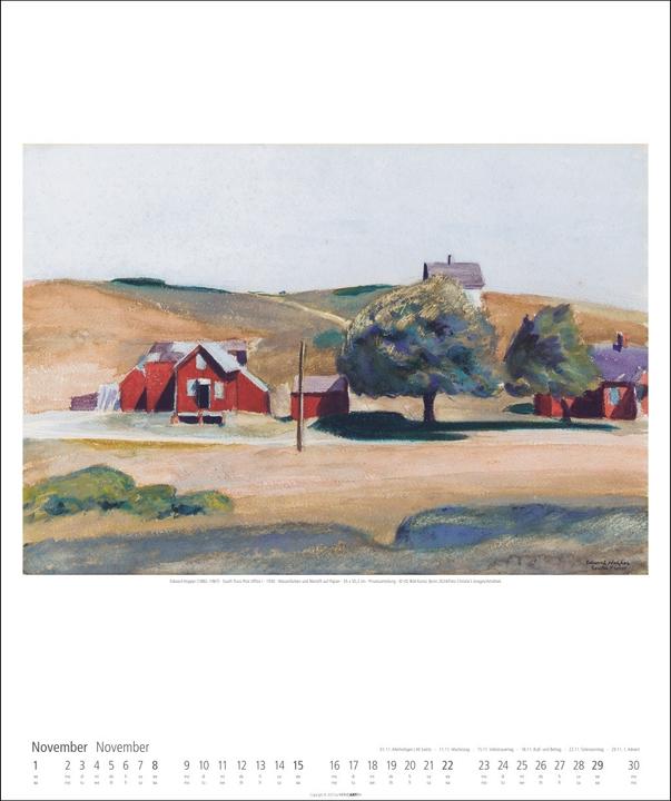 Produktbild Edward Hopper Kalender 2026 (46 x 55 cm)