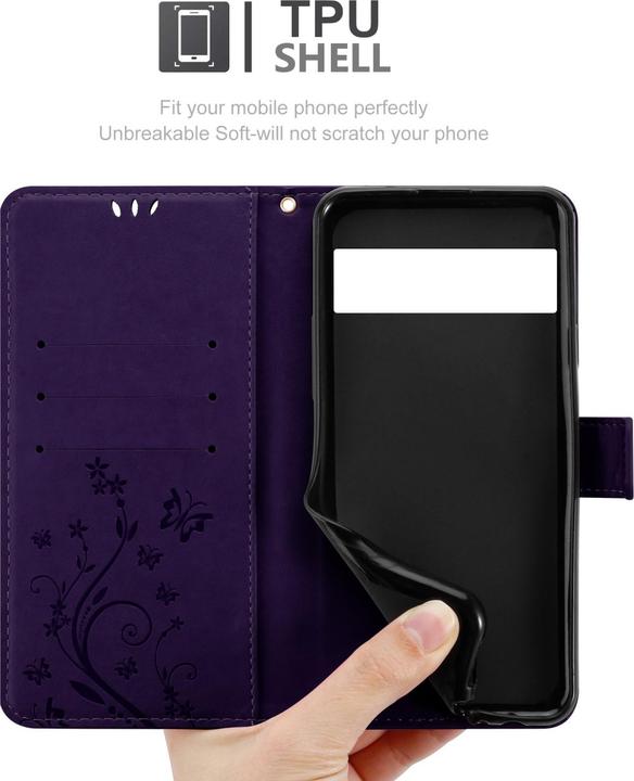 Actual product image Cadorabo Flower Book cover (Google Pixel 6 Pro)
