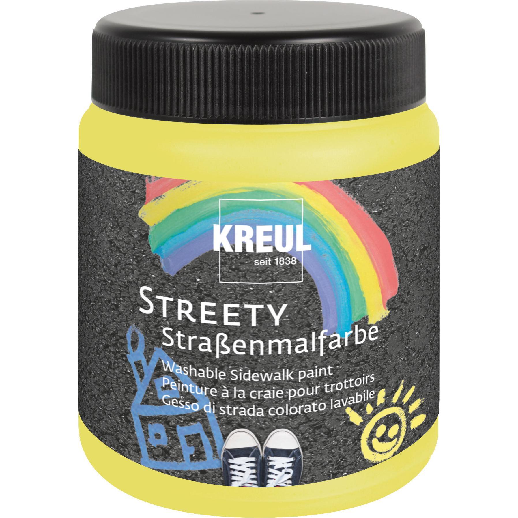 Kreul, Künstlerfarbe + Bastelfarbe, Streety Strassenmalfarbe (Gummientengelb, 200 ml)