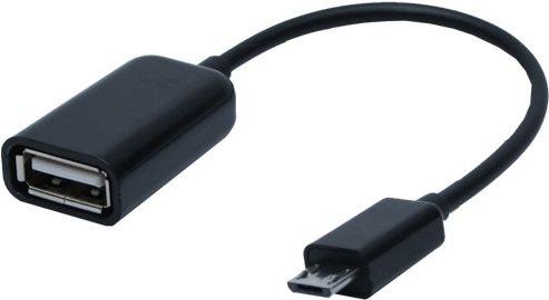 Image du produit Good Connections Câble adaptateur USB-OTG (On-the-go), Micro USB mâle type B vers USB femelle type A 2.0, noir (0.10 m, USB 2.0)