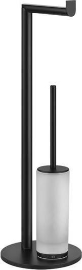 Image du produit Gessi Emporio Support avec porte-rouleau de papier et ensemble de brosses à toilettes en verre sati