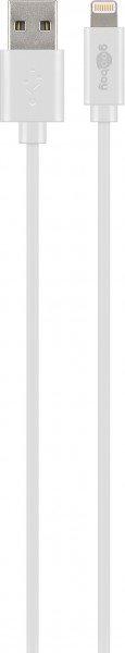 Produktbild Goobay USB Lade- und Synchronisationskabel, Weiss, 3 m (3 m, USB 2.0)