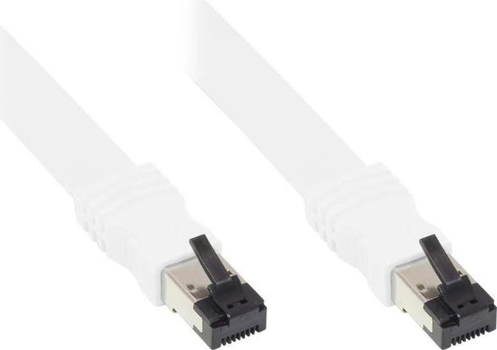 Produktbild Good Connections FLACH-Patchkabel Cat. 8.1, U/FTP, PiMF, halogenfrei (LSZH), 2000MHz, 40Gbit/s, weiss, 0,5m, ® (U/FTP, CAT8.1, 0.50 m)