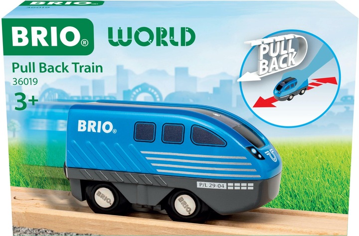 Ravensburger BRIO World – 36019 Zug mit Rückziehmotor | Spielzeugzug für Kinder ab 3 Jahren