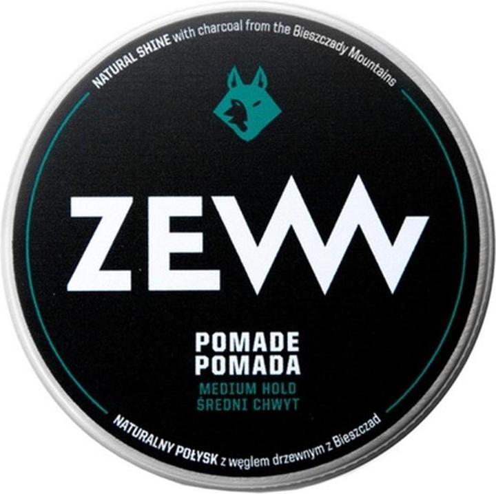 Image du produit ZEW for men Miracle Hair Pomade With Charcoal, Pomada, Fihare Medie cu Luciu Natural, 50ml (Pommade capillaire, 50 ml)