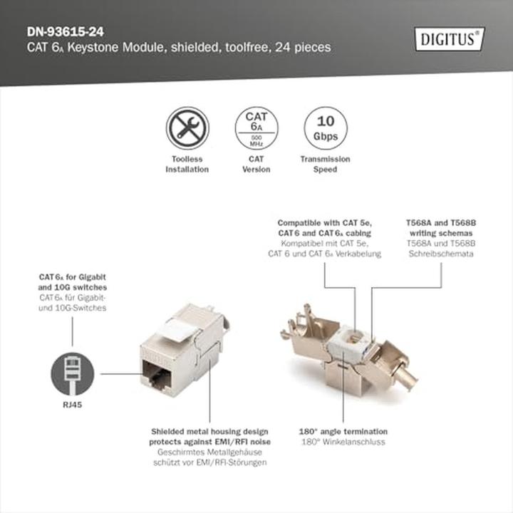 Produktbild Digitus CAT6A Keystone Modul (Keystone Modul)