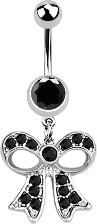 Immagine prodotto Star Piercing Banana in argento con ciondolo a rete nero (senza ottone, Acciaio chirurgico 316L)