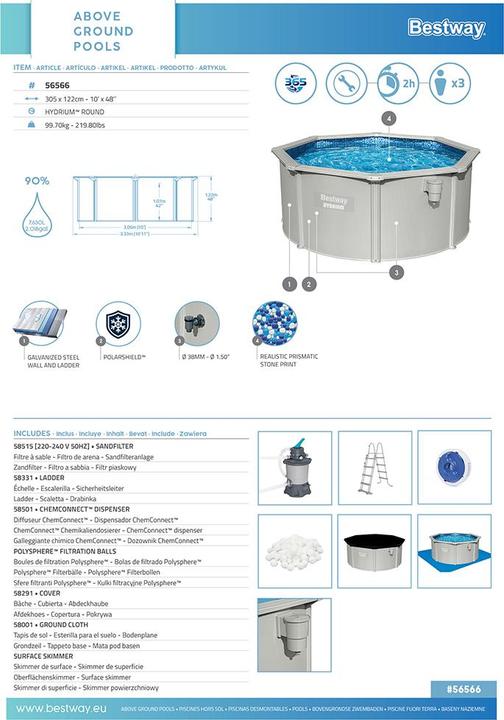 Actual product image Bestway Hydrium (Ø 300 x 120 cm)