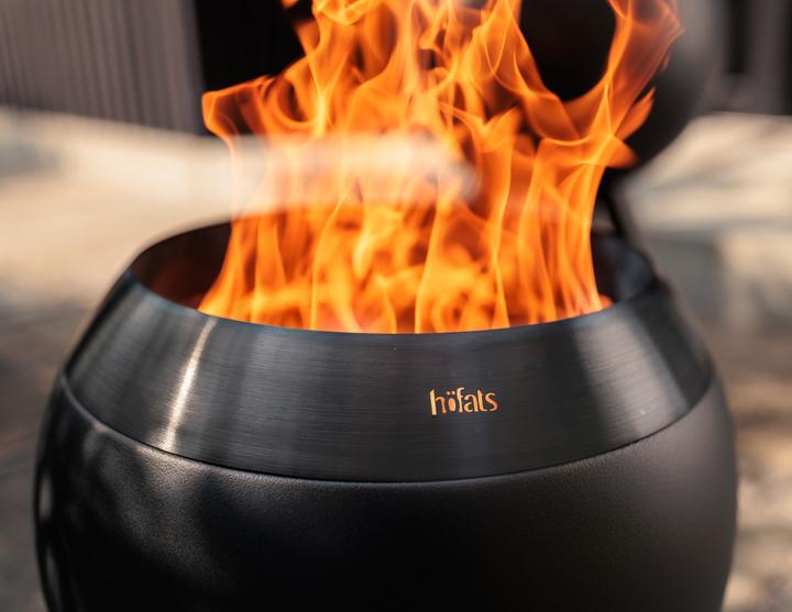 Produktbild Höfats MOON 45 all black Feuerkorb mit niedrigem Fuss (51 cm)