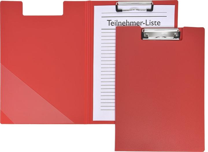 Actual product image Foldersys Clipboard folder A4, clip with plastic corners, triangular clear pocket inside, choice of colours