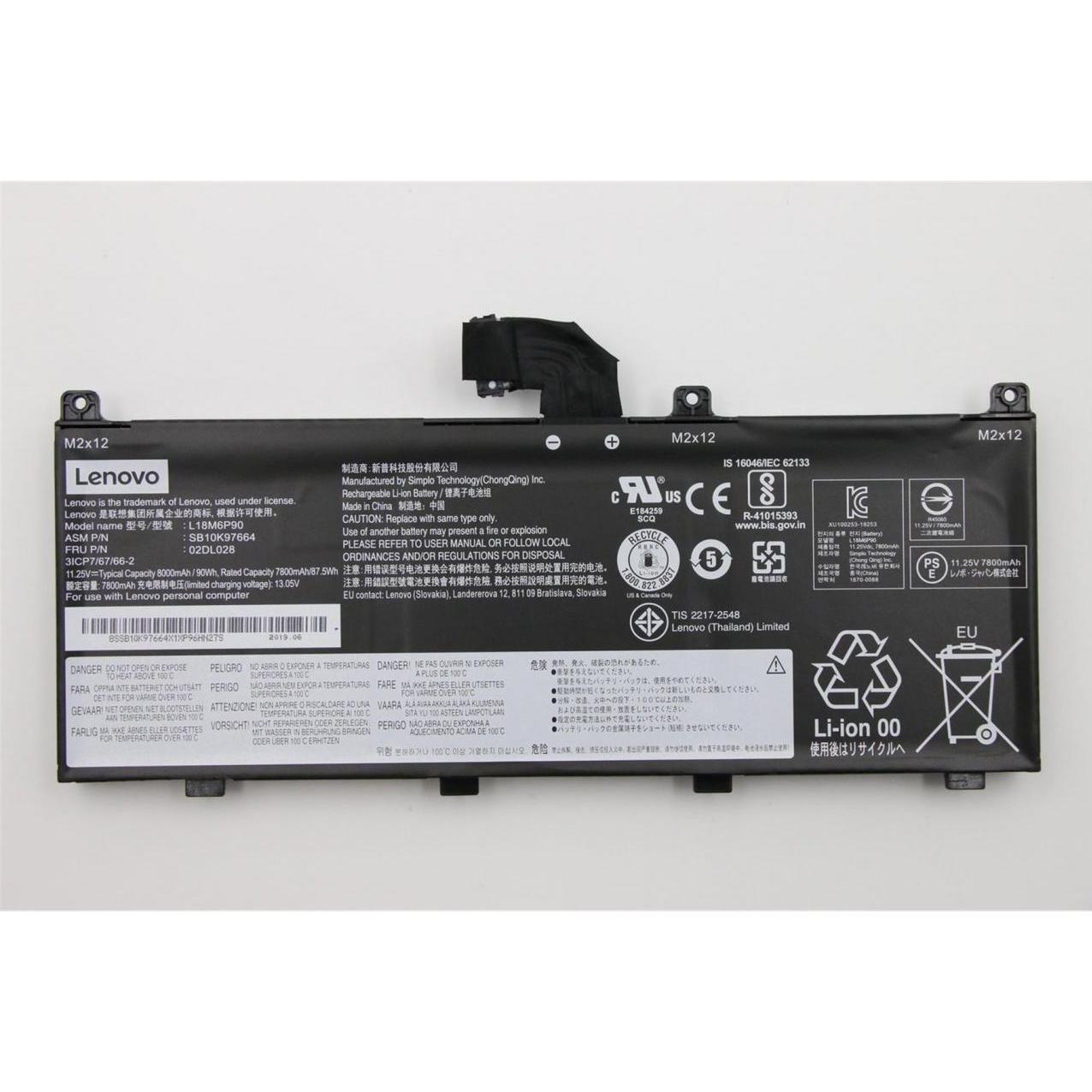 Lenovo Battery Internal 6C 90WH Liion, Notebook Akku