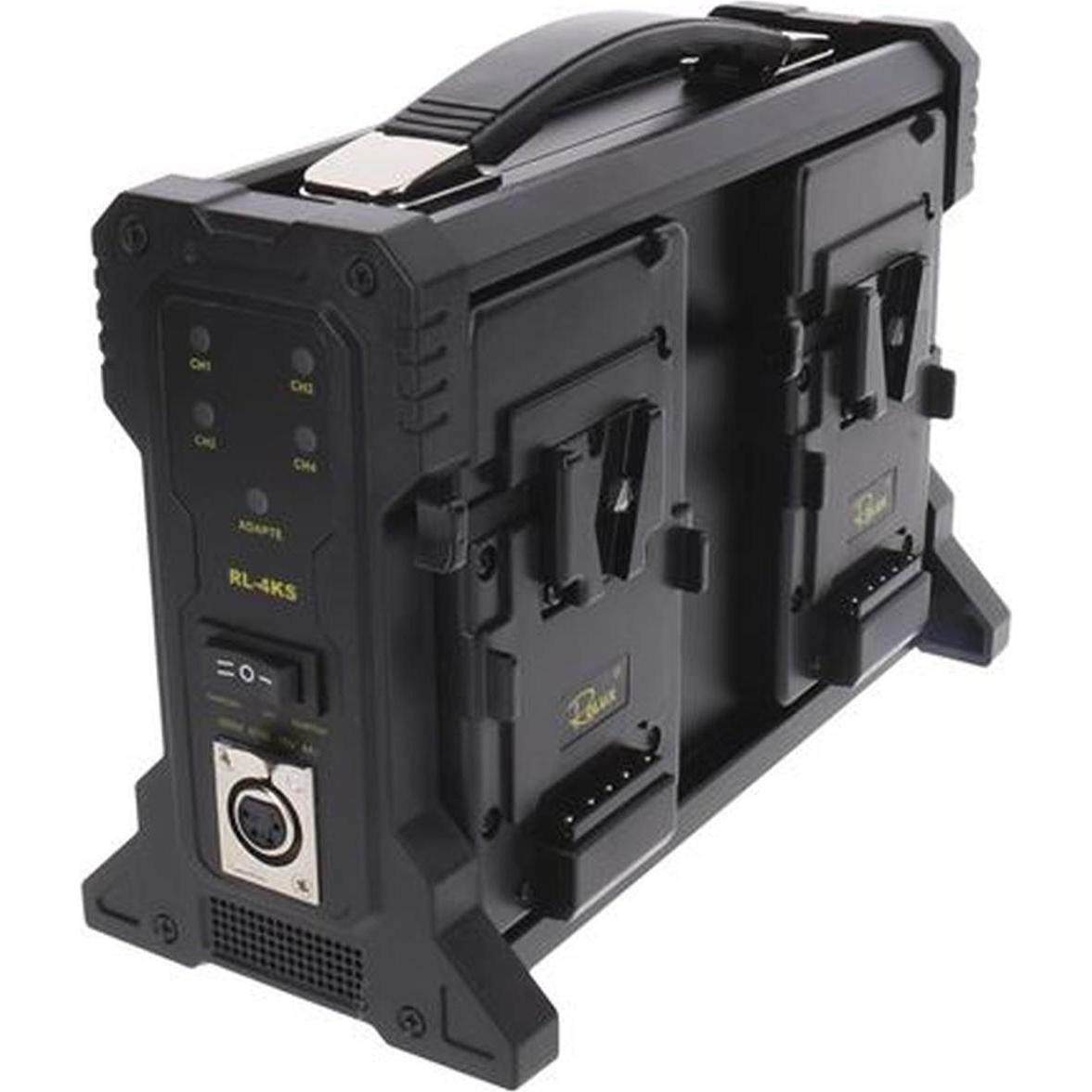 Rolux Akkulader RL-4KS für 4 x V-Mount Akku (1 Stk.) (340023)