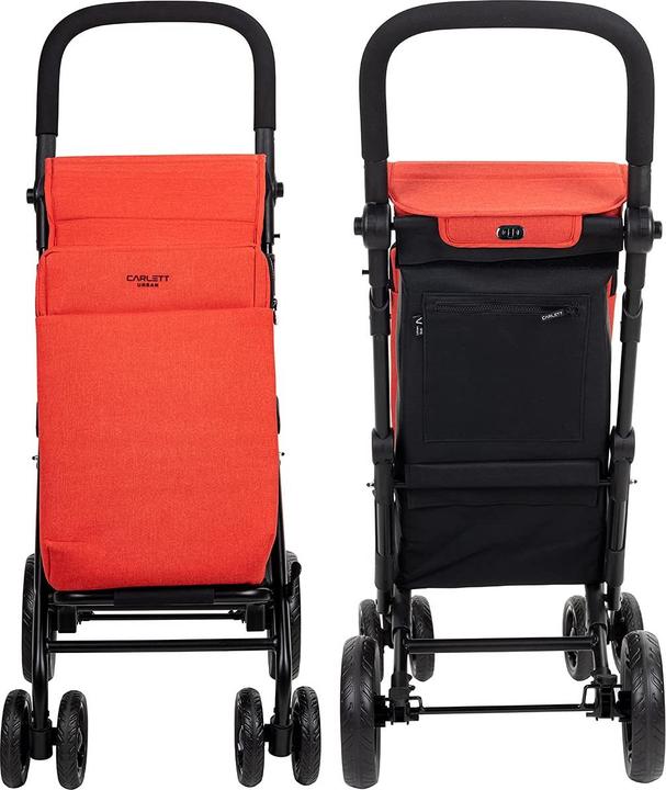 Actual product image Carlett URBAN Duo LETT430 Cooler Boodschappentrolley - Koelvak - 4 wielen - Opvouwbaar - 36 L - Cherry Rood