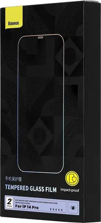 Actual product image Baseus Privacy Protection Tempered Glass Crystal Series IP 14 PRO (Apple iPhone 14 Pro)