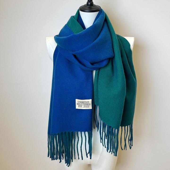 Immagine prodotto Only-Bags.Store Sciarpa bifacciale a due colori Basic Basic Imitazione Cashmere Sciarpa con nappe Autunno Inverno