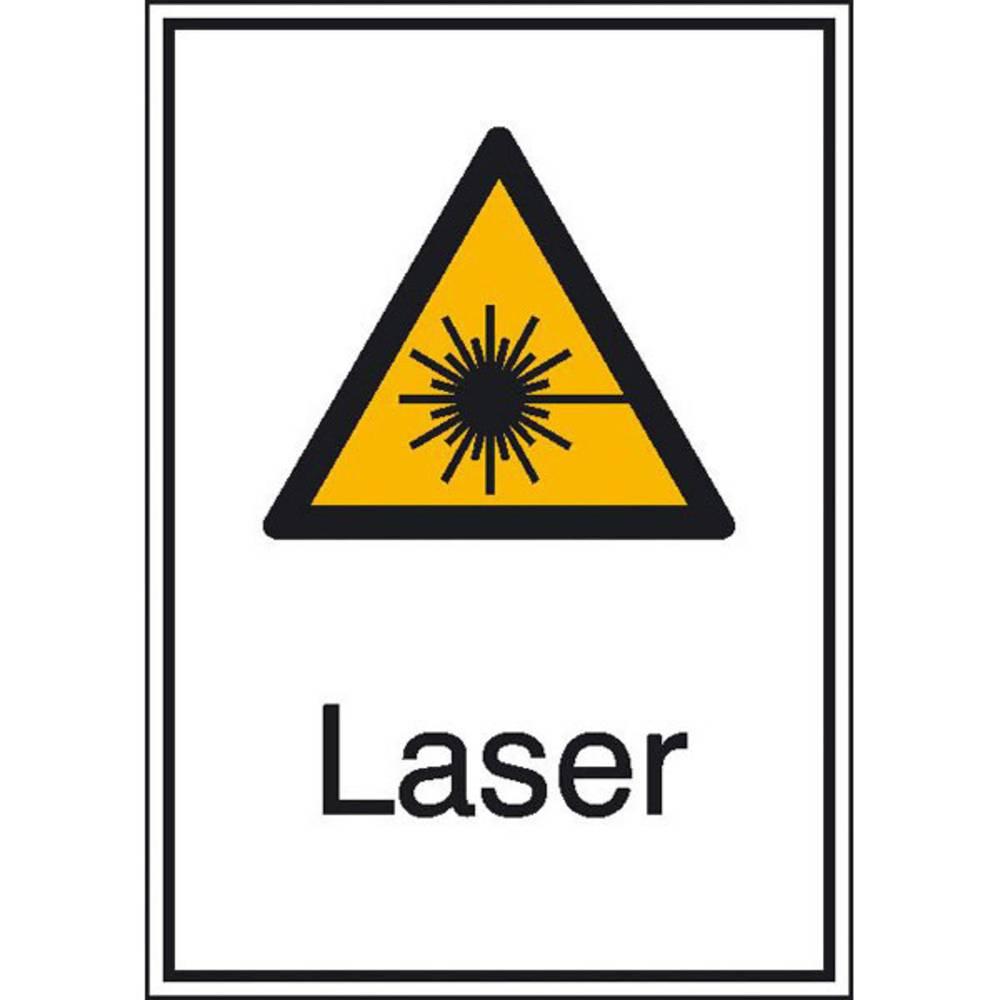 Wolk, Segnaletica di sicurezza, Warn-Kombischild Laser Kunststoff B x H 21 mm 297 ISO 7010 1