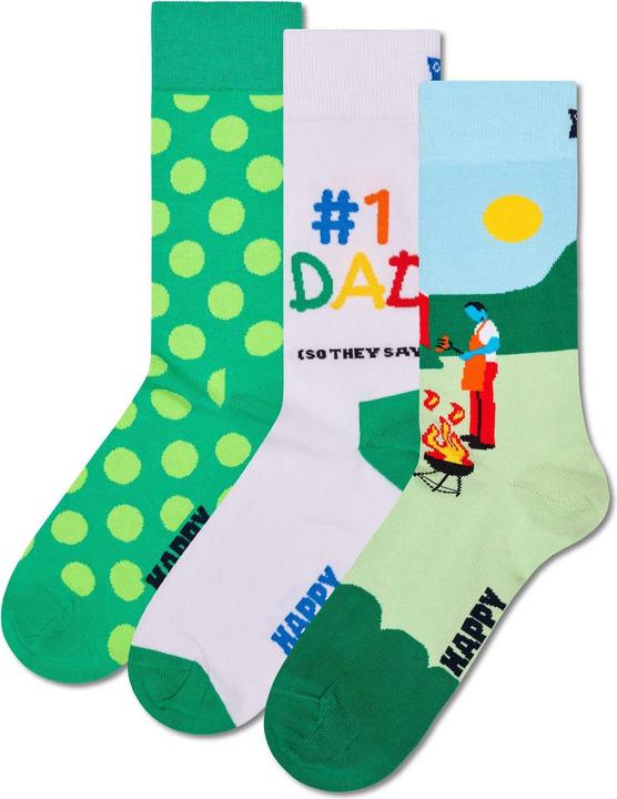 Happy Socks No. 1 Dad Socks Gift Set (Lot de 3, 41 - 46)
