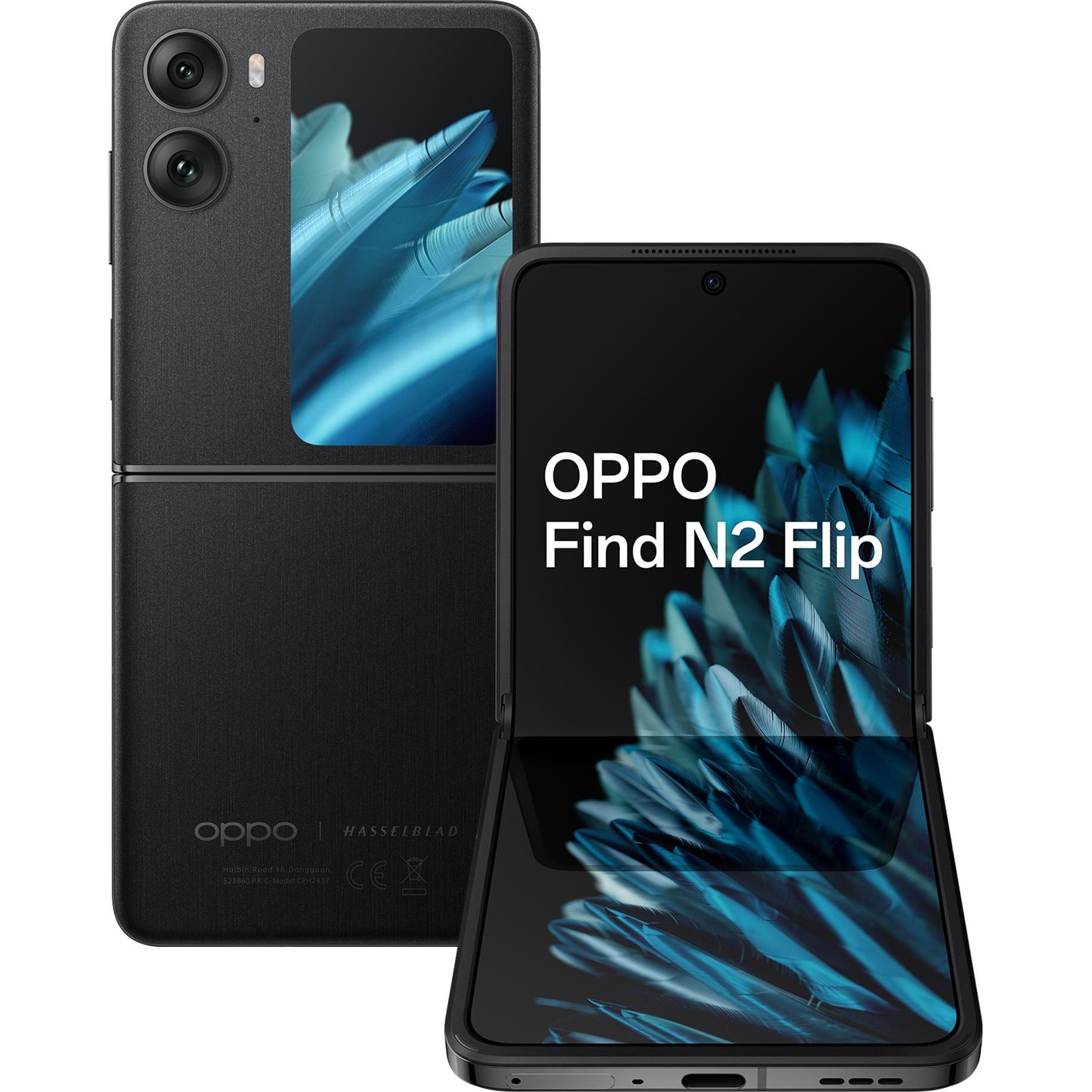 OPPO Find N2 Flip (256 GB, Astral Black, 6.80", Dual SIM, 5G), Smartphone, Schwarz