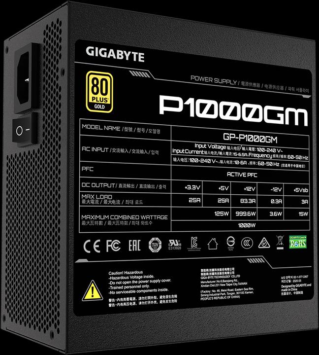 Image du produit Gigabyte P1000GM (1000 W)