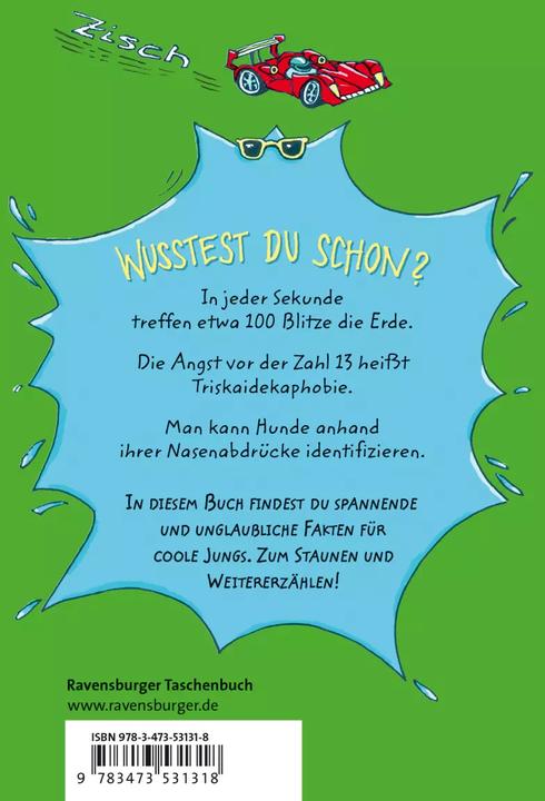 Immagine prodotto Ravensburger Welcher Käse stinkt am meisten? Verrückte Fakten für coole Jungs (Tedesco, Oliver Martin, 2015)
