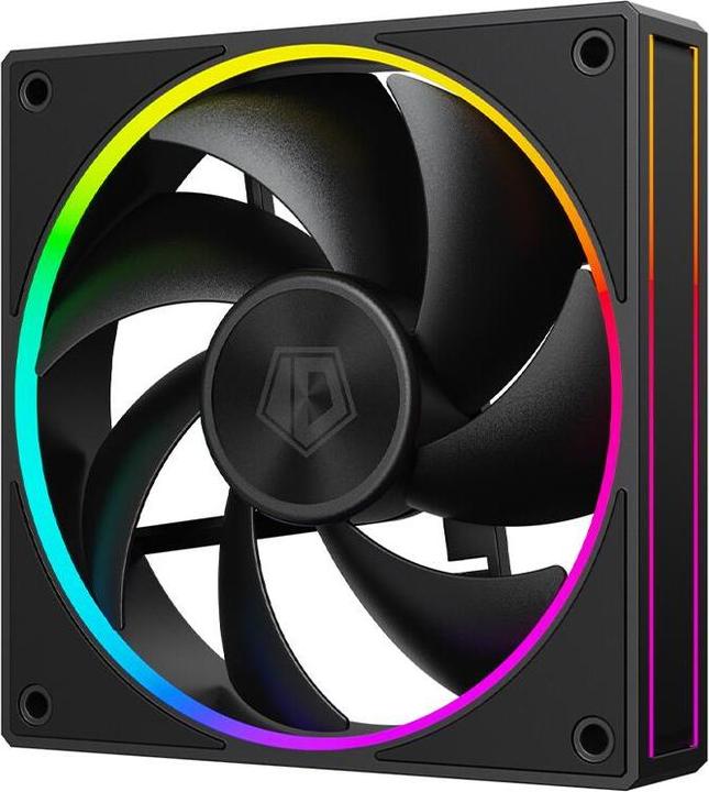Actual product image ID-Cooling Set of 3 AF-127 120mm Black Fans aRGB Lighting (120 mm, 3x)