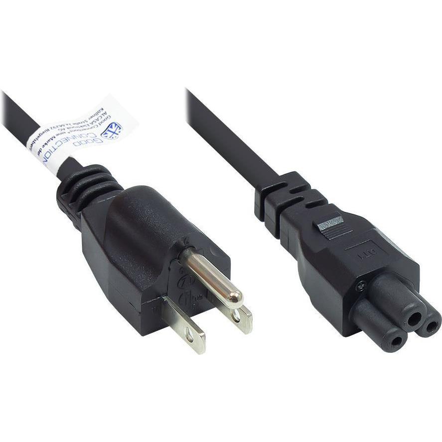 Good Connections Alcasa P4505-S018 Stromkabel Schwarz 1,8 m NEMA 5-15P C5-Koppler (1.80 m), Stromkabel