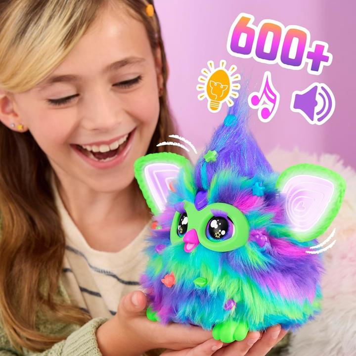 Produktbild Furby Galaxy Edition, Glow in The Dark, 15 Fashion Accessories, Interactive Plush Toys for 6 Year Ol (19.05 cm)
