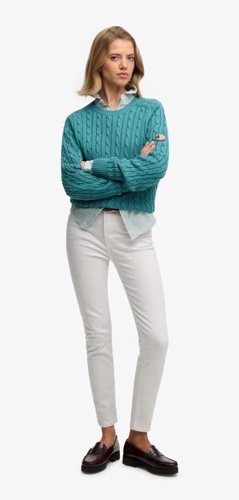 Produktbild Superdry Lässiger Damen-Pullover mit Zopfmuster (XXS)
