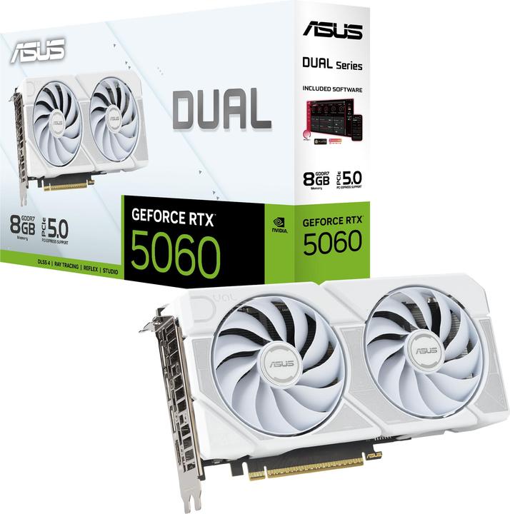 Produktbild ASUS DUAL-RTX5060-8G-WHITE 8GB GDDR7 HDMI DP (8 GB)