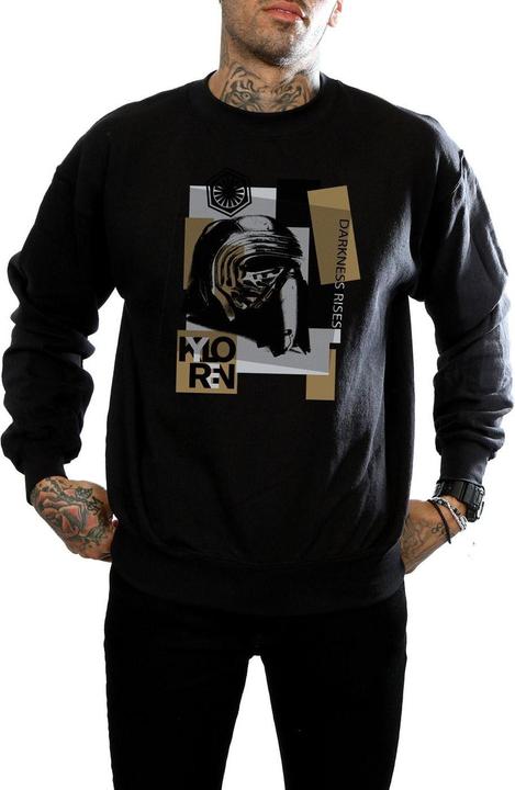 Actual product image Star Wars Mens The Last Jedi Kylo Ren Patchwork Sweatshirt (XXL)