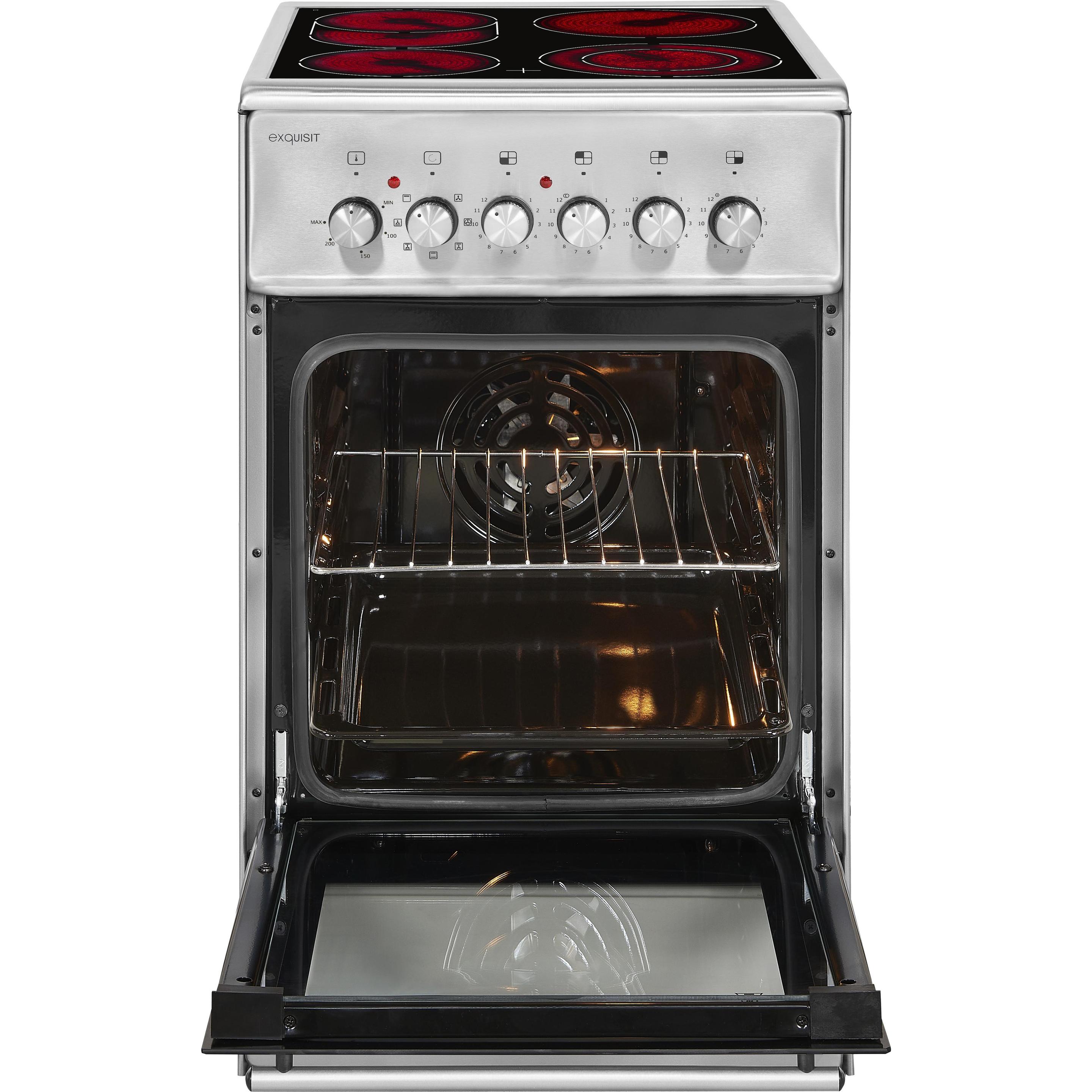 Thumbnail - Exquisit ECM 8-4 BZ, Backofen + Herd Freistehend, Silber