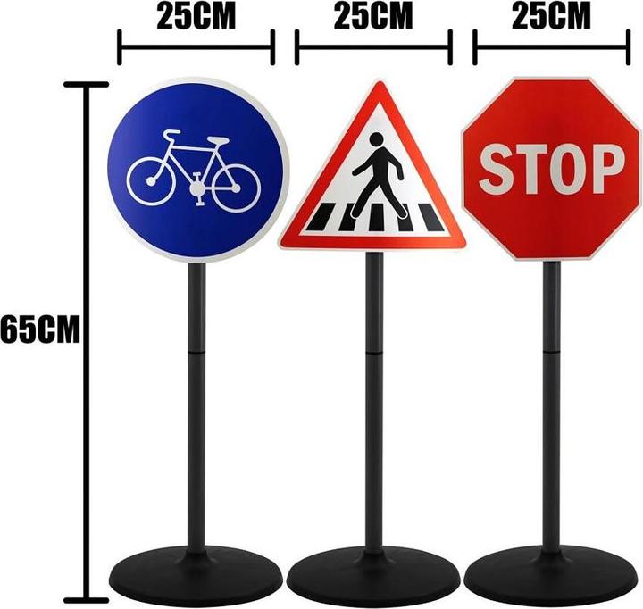 Produktbild Eddy Toys Traffic signs 3pcs D25x65cm