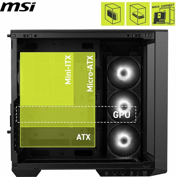 Image du produit MSI MAG Pano 100R PZ (ATX, mATX, Mini-ITX)