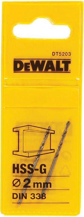 Actual product image DeWalt Metal drill (2 millimetres)