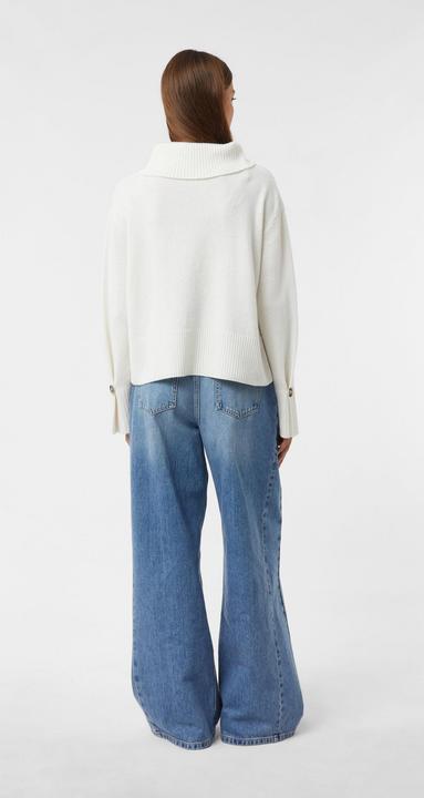 Produktbild Comma Strickpullover Wollmixpullover mit Falten- und Knopfdetail am Ärmel (32)